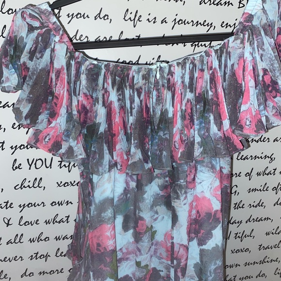 HUTCH OFF-THE-SHOULDER RUFFLED COLUMN DRESS - Picture 7 of 12